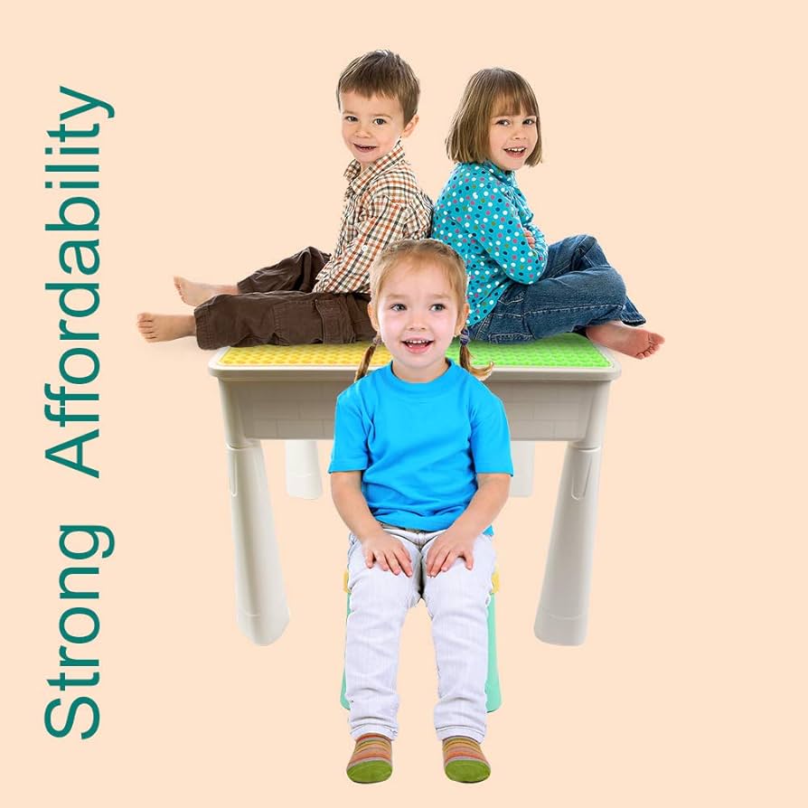 Amazon.com: GobiDex All-in-One Kids Table and Chairs Set